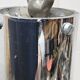Vintage large chrome Italian Space Age pendant lamp Sciolari