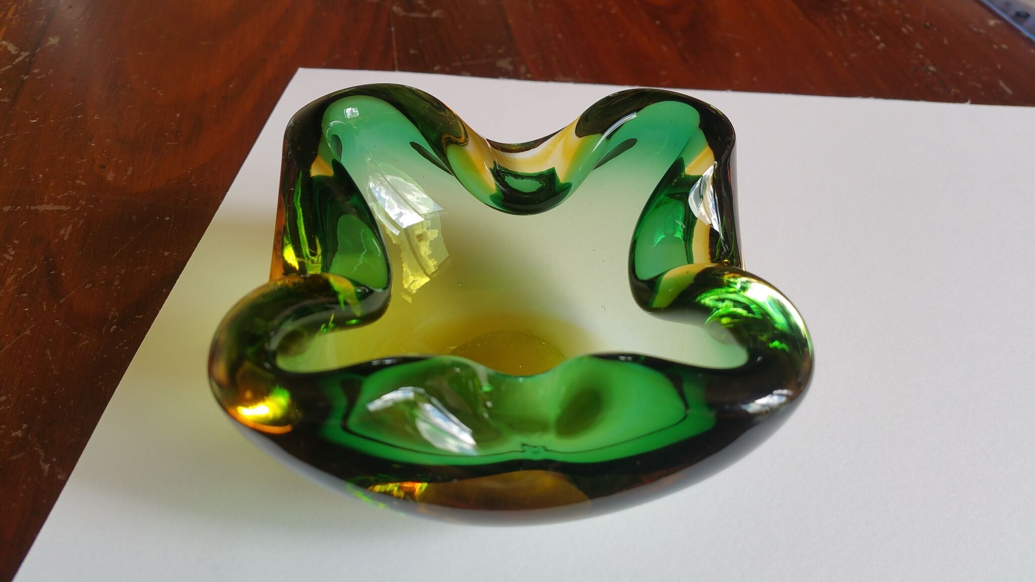 Sommerso ashtray in Murano glass, from the 60s