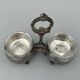 Saliere pepper metal silver Louis XV-XVl style rich ornamentation