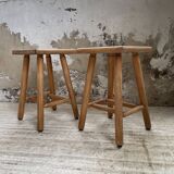 Pair of beech stools