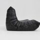 Vintage Togo Ligne Roset 3 seater sofa black leather by Michel Ducaroy 1990s