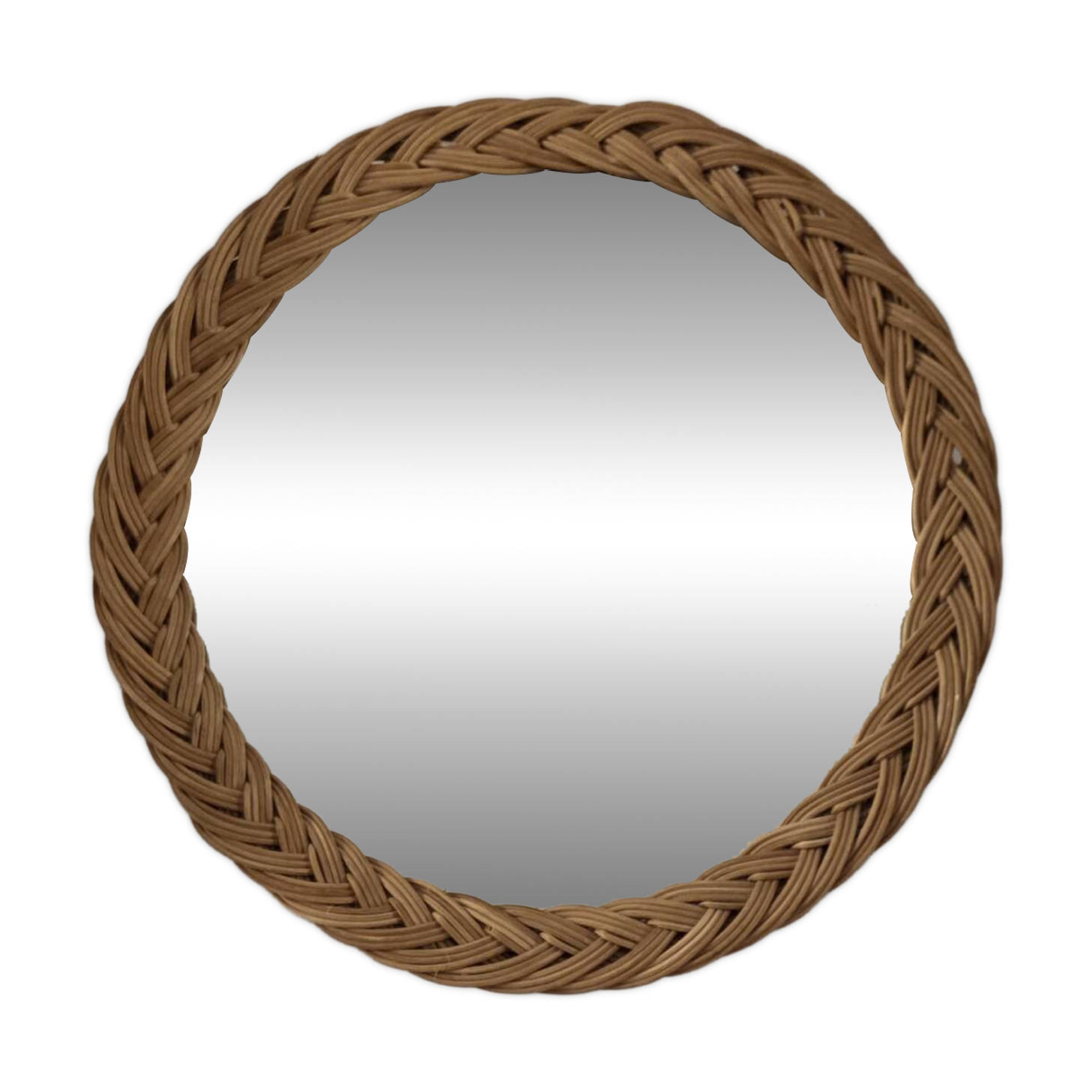 Period rattan mirror