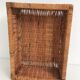 Rattan wicker storage cabinet with 3 vintage drawers