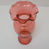 Art Czech glass vase, by Glasswork Novy Bor, 1950s