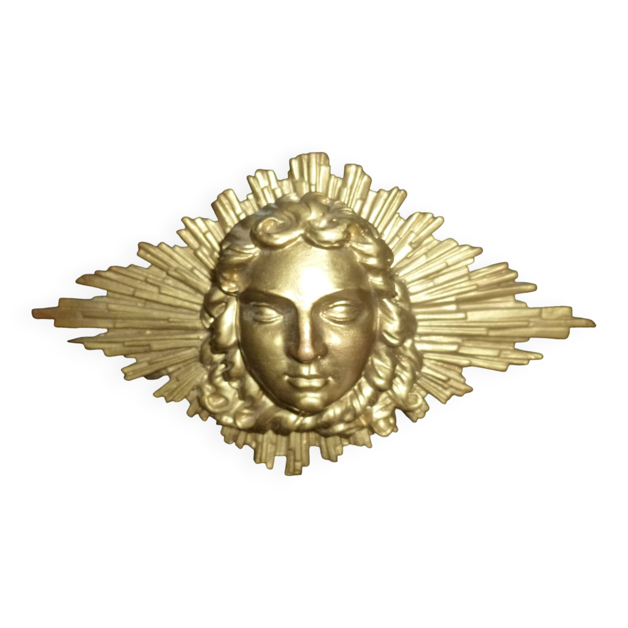 Sun, wall-mounted gilded wood