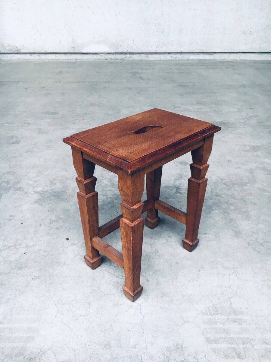 Set of Dutch Art Deco S Handle Stools, 1930s