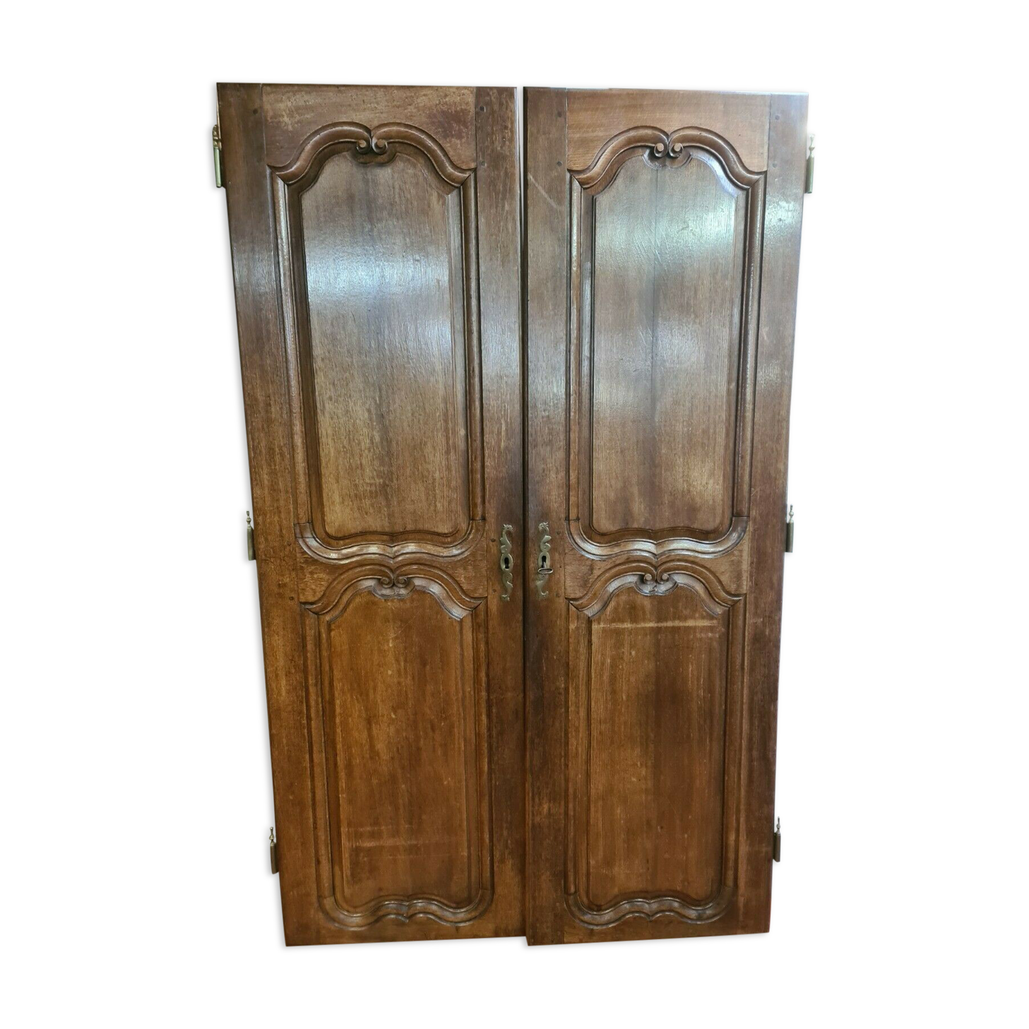 Oak closet doors pair