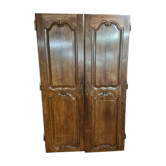 Paire de portes de placard en chêne