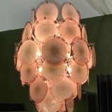 Murano Chandelier with 42 Crystal Disks design Gino Vistosi, 1970s