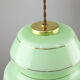 Mid-century Green Glass & Brass Pendant Lamp