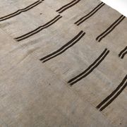 Dirty Gray & Black Hemp Kilim Rug, 161x235Cm