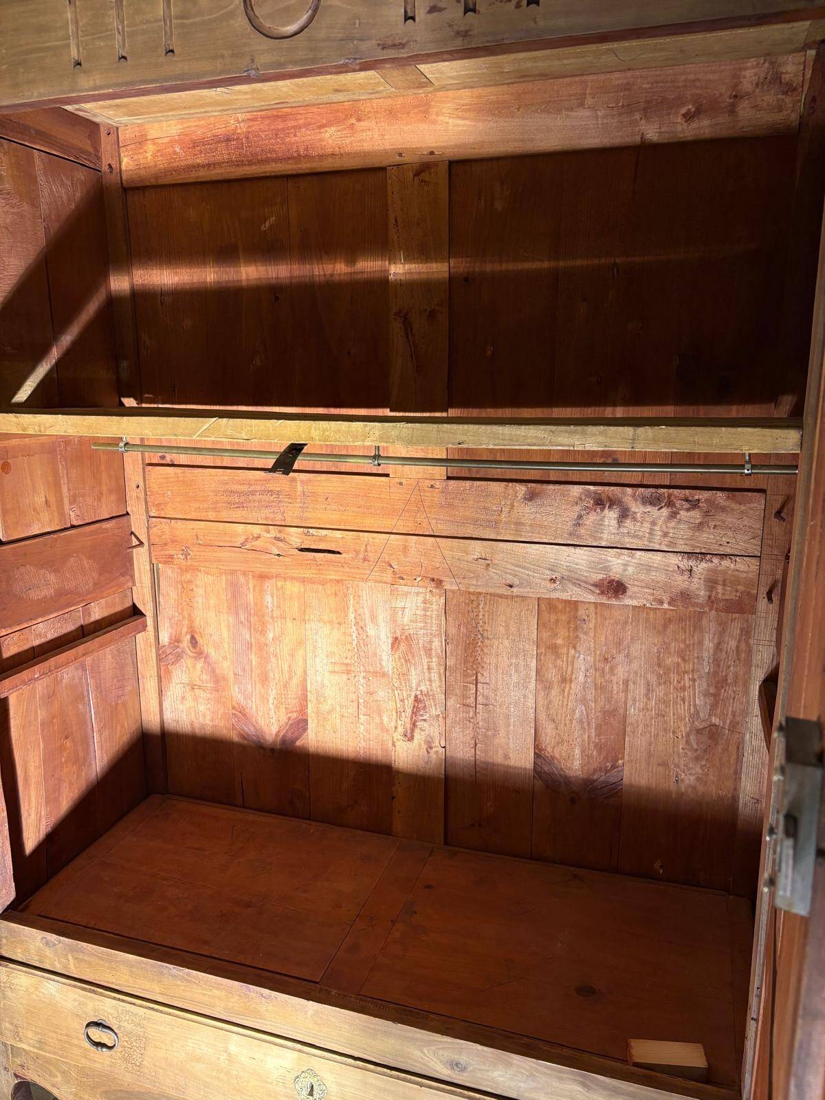 Antique solid wood wardrobe (oak)