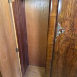 Armoire pour homme Art déco en ronce de noyer (1930-1940)