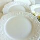 SIX Limoges Dinner Plates.  White Limoges Porcelain Plates.