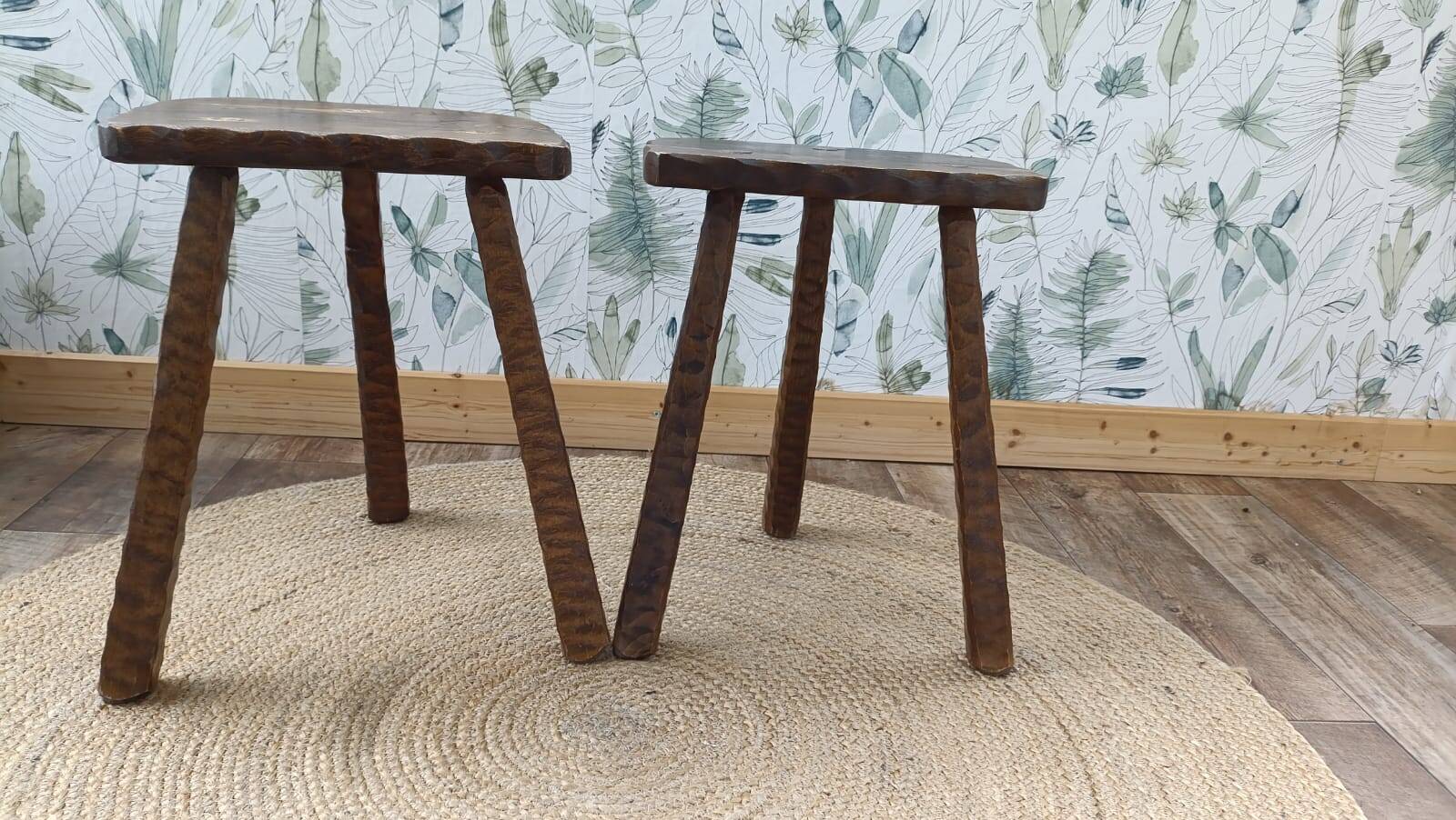 Brutalist tripod stools