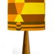 Trapeze lampshade H30 D30 - vintage fabric 70s