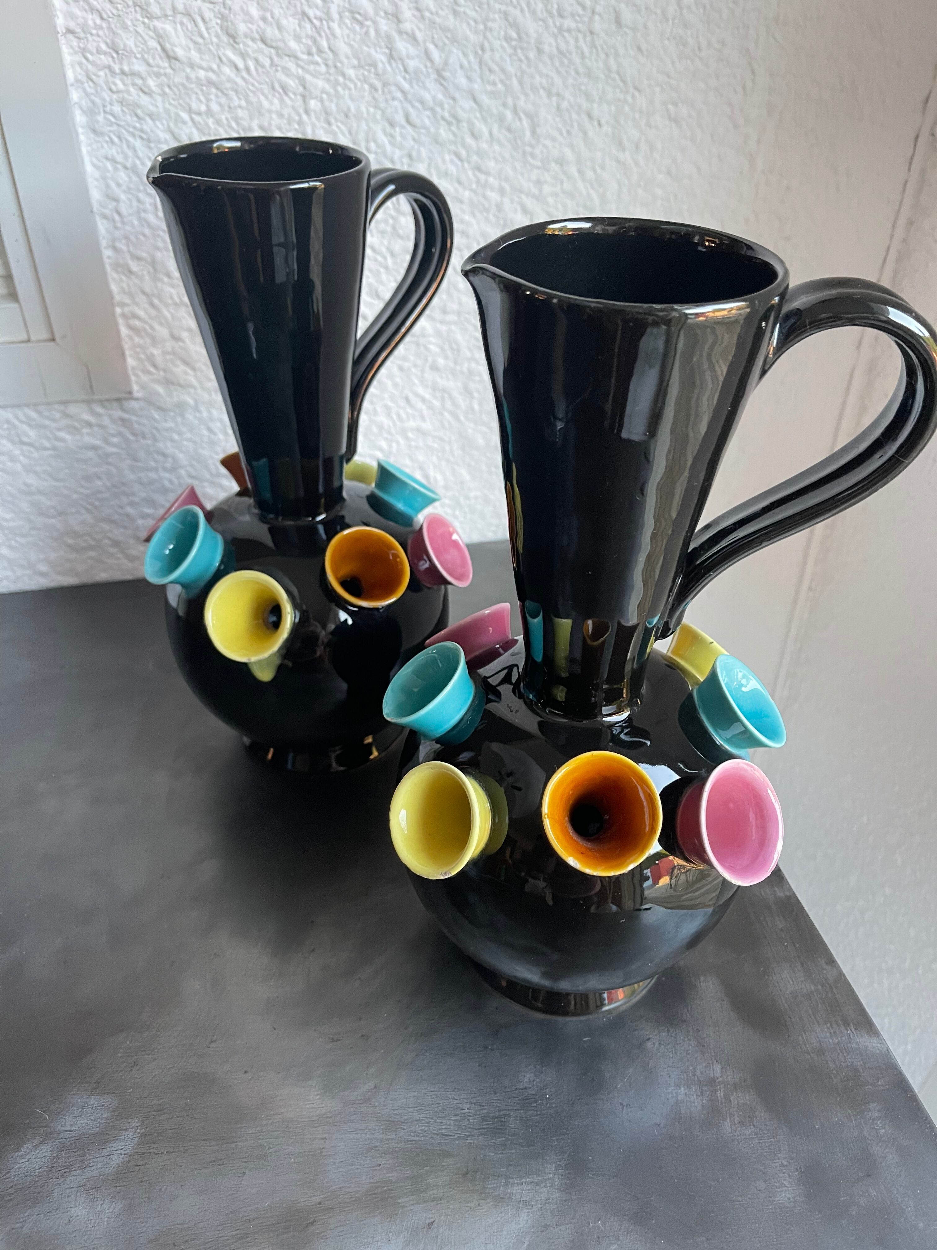 Pair of vintage Ray Camart Vallauris vases 50/60