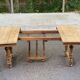 Henri II dining table stripped in solid oak from the 19th century.