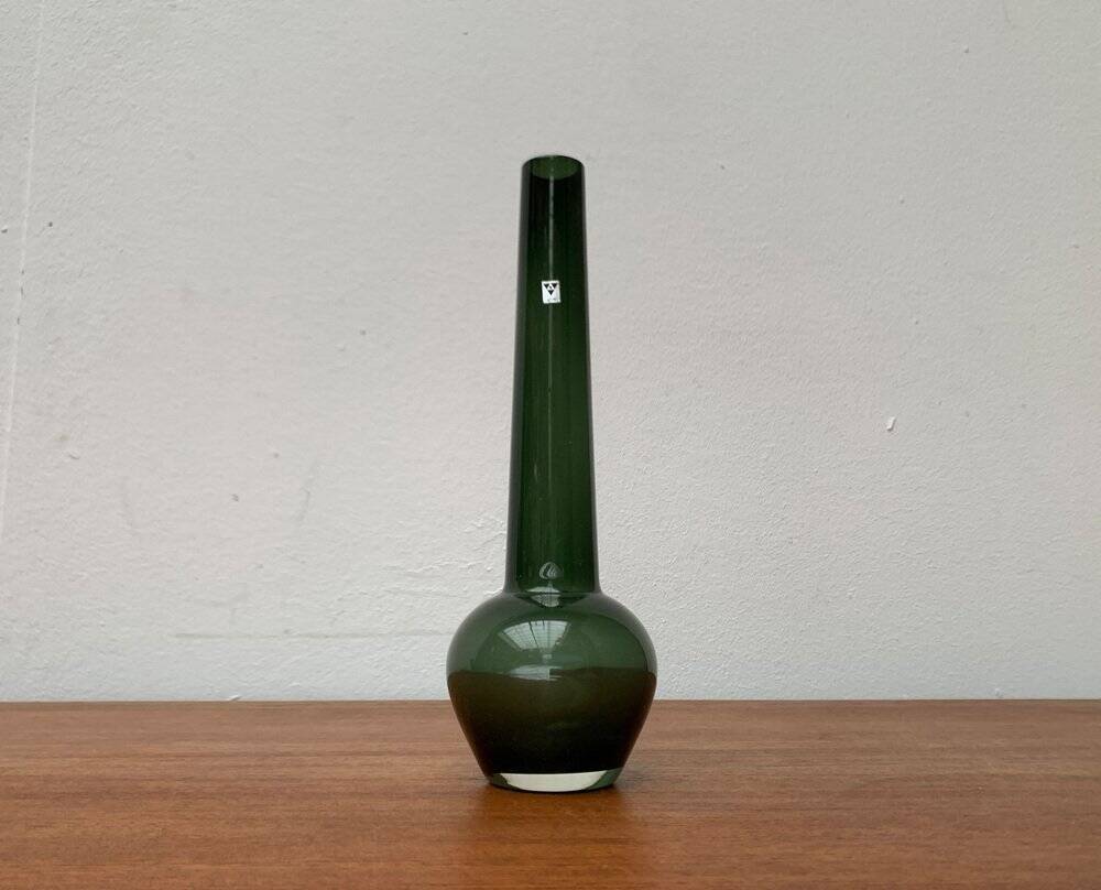 Mid-century German minimalist glass vase by Gral, 1960s.