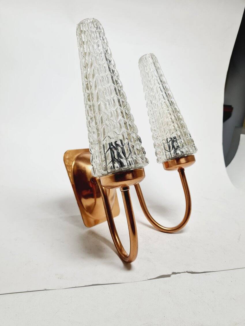 2-armed wall lamp from Elmet Zabrze, Poland, 1970s