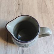 Pichet en grès vintage | Grès de l'Arnon France | Décor floral