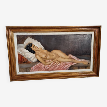 Female nude, oil on canvas, Lafont