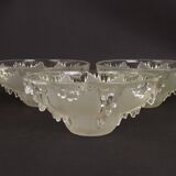 Signed ezan france frosted glass icicle shades set of 3 – art deco lighting