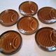 6 asparagus plates stamped "Sarreguemines" on the back in very good condition.