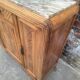 Art Deco buffet with marble top, antique sideboard.