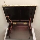 footrest in wood and fabric