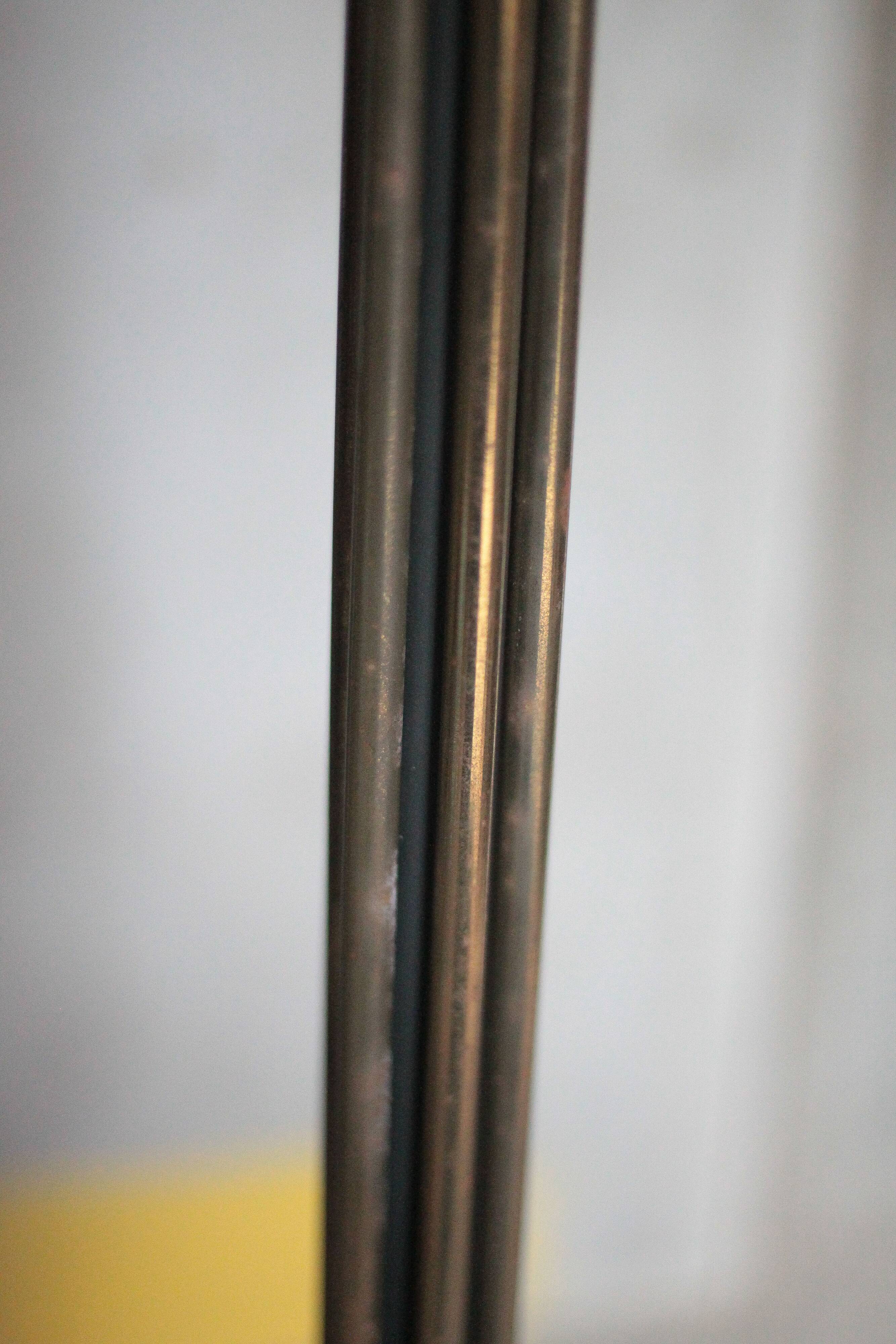 1950s floor lamp published by Maison Arlus, vintage standing lamp.