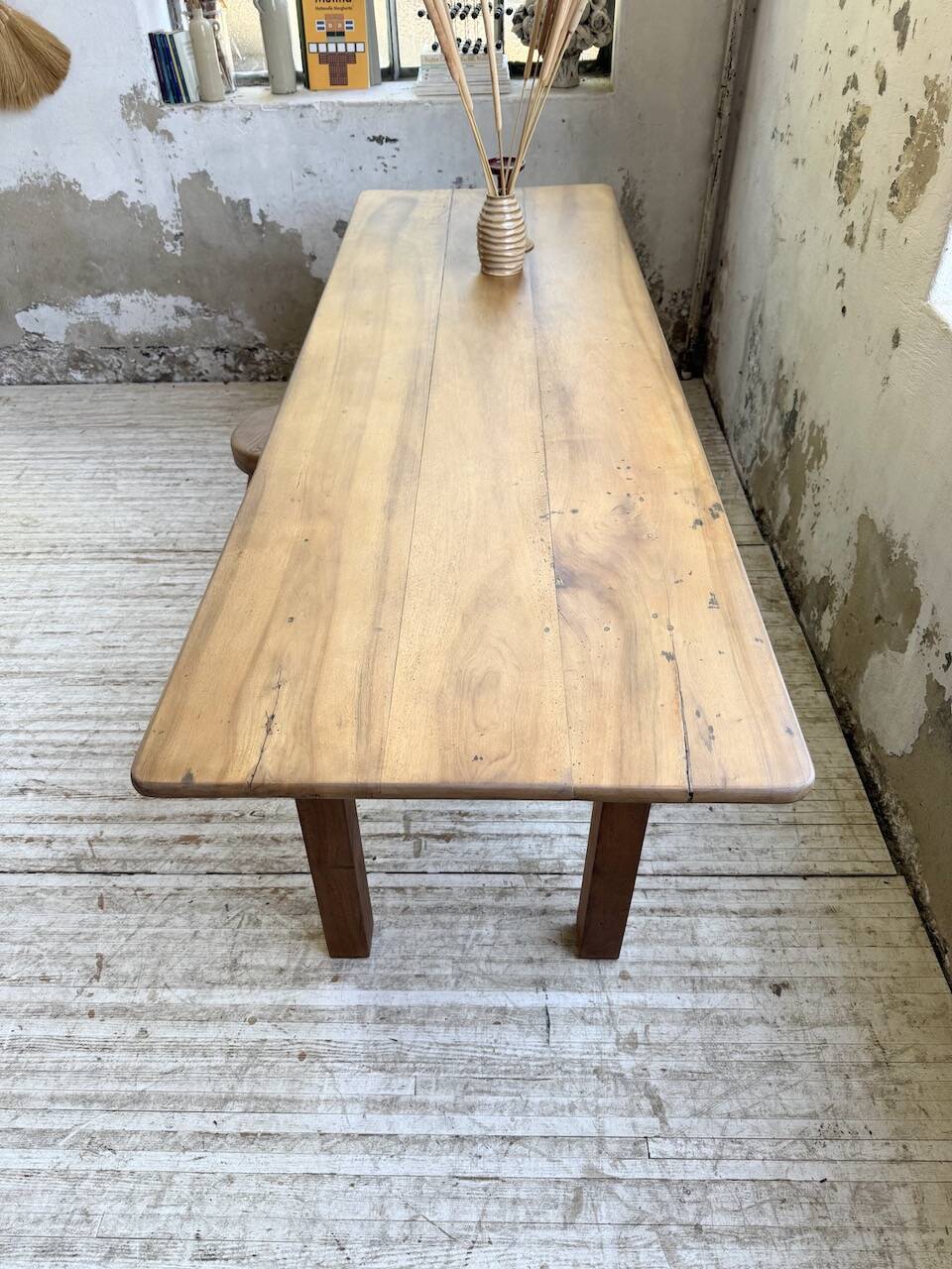Walnut farmhouse table 2.10m from the 50s