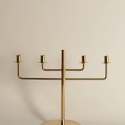 Scandinavian Modern Brass Candelabra by Hans-Agne Jakobsson, Markaryd, 1960s