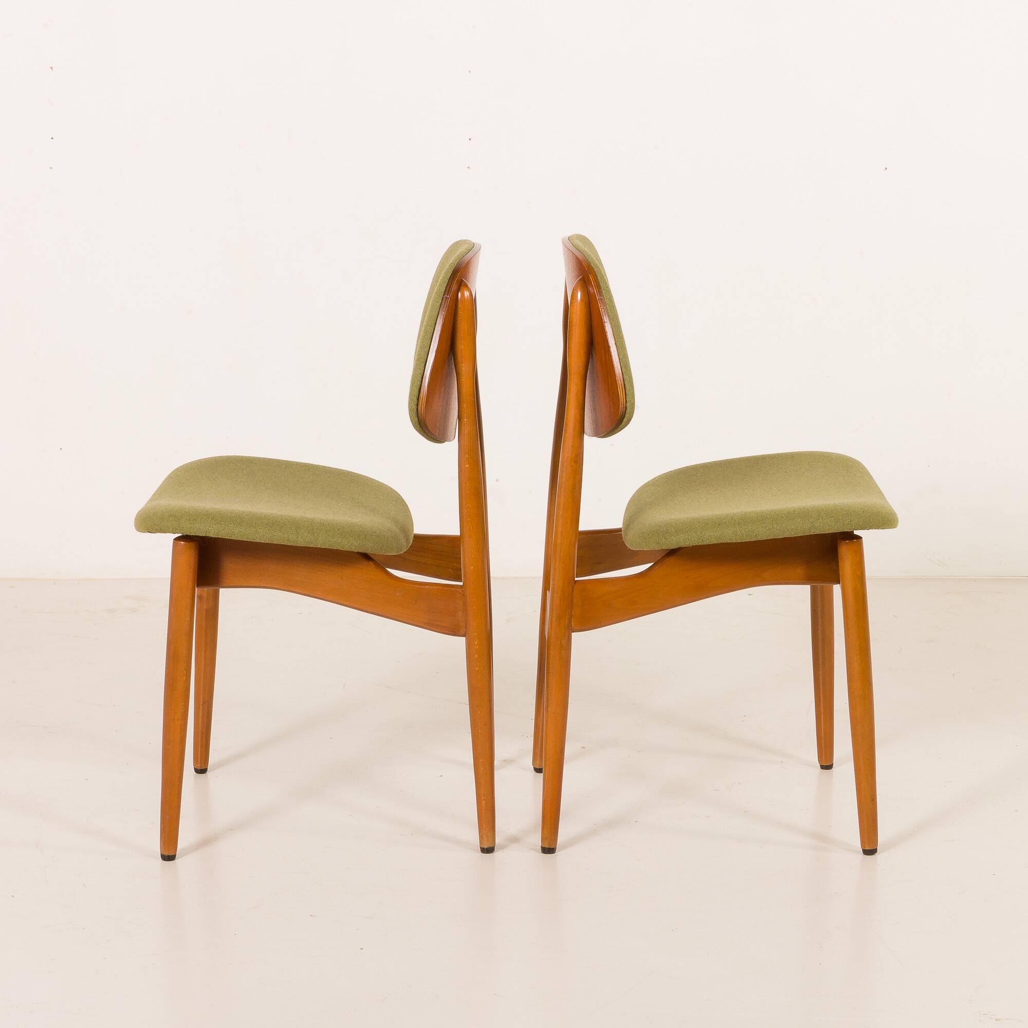 Arne Hovmand Olsen style Scandinavian mid century chairs, set of 4, 1970s