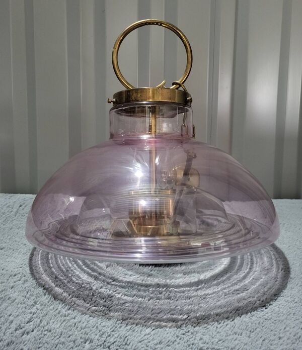 Lampe plafonnier suspension lustre Vintage de style Carlo Nason Italie
