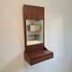 Vintage Scandinavian teak rosewood mirror from the 1970s