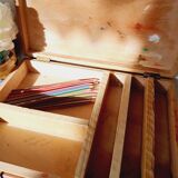 Pencil and vintage paint malette