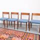 4 Danish Mid-Century style dining chairs | Teak | Kvadrat fabric