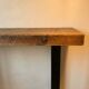 Console industrielle bois massif et acier noir