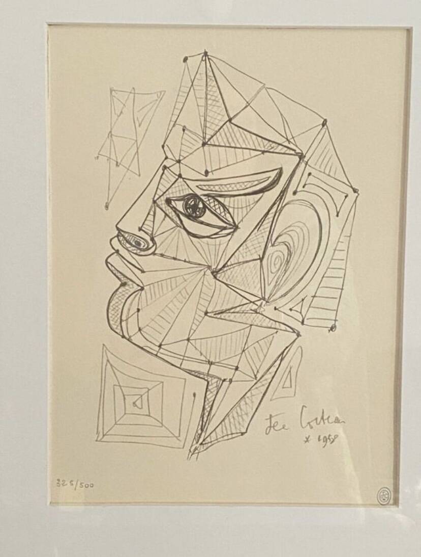 Portrait surréaliste, visage d'Apollon, Jean Cocteau