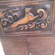 Vintage Art Deco carved bar cabinet