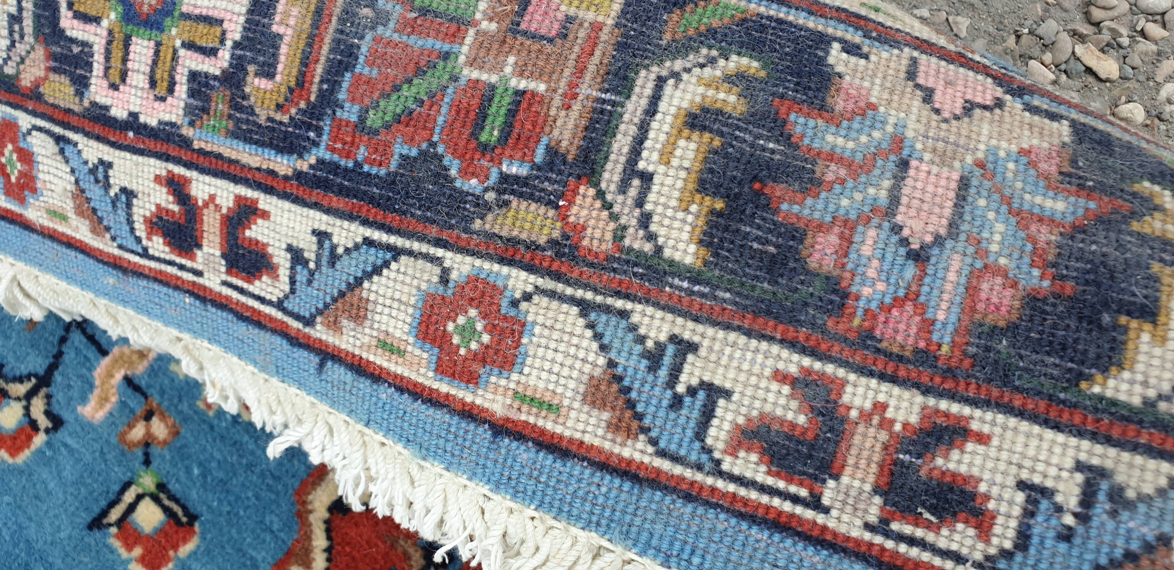 Oriental wool rug entirely handmade