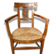 Fauteuil paillé d'époque directoire XVIII E