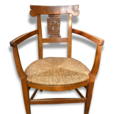 Fauteuil paillé d'époque directoire XVIII E