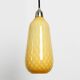 Beautiful yellow & white italian Mid Century Murano glass pendant lamp