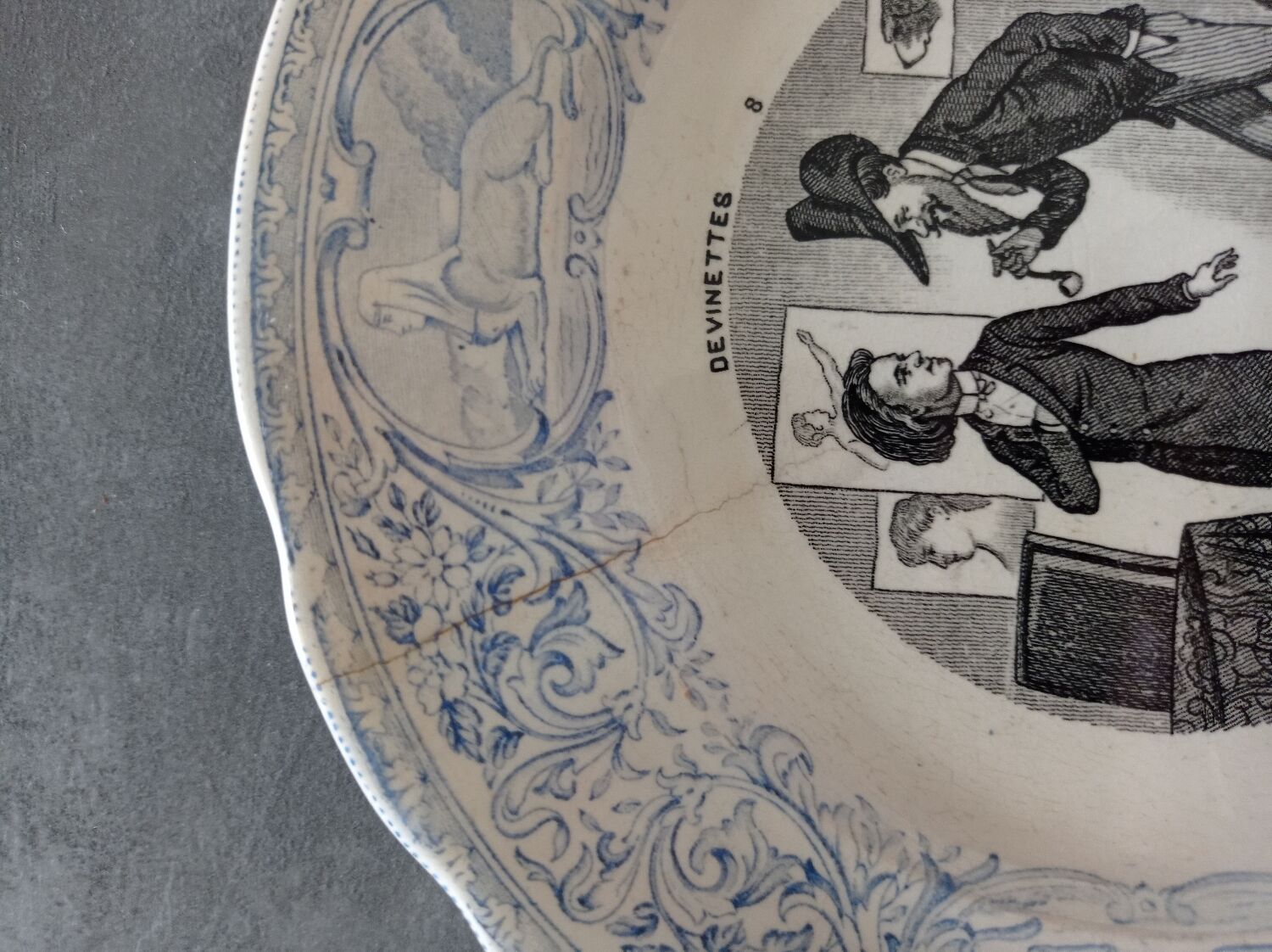 Dessert plate Digoin & Sarreguemines