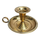 Antique brass candlestick in Louis XVI style • Vintage chic • Beautiful patina