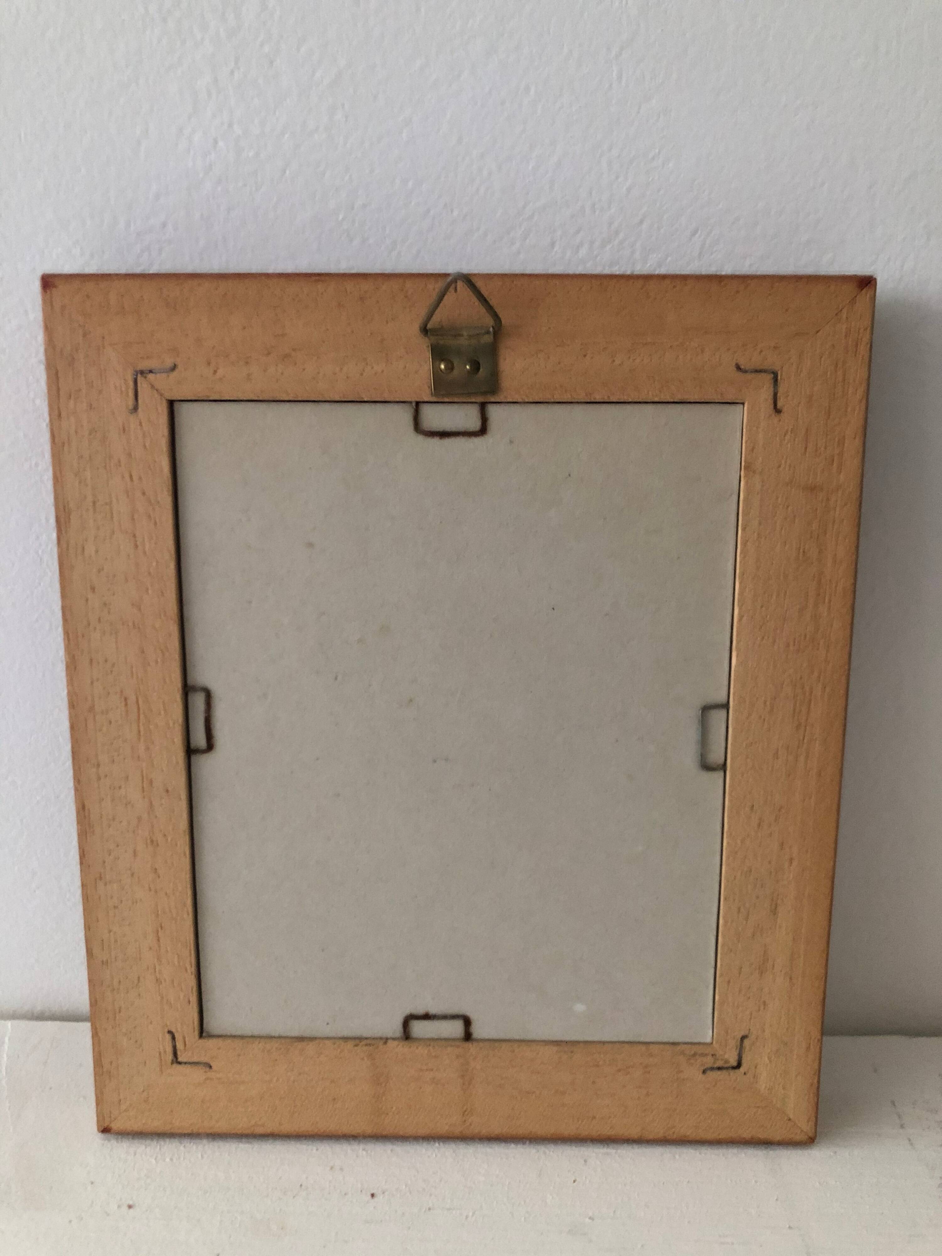 Small Painting, Flowers and Oil Lamp, Signed, 1970s