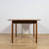 Mid-Century Square Extendable Teak Dining Table, Denmark, 1960s