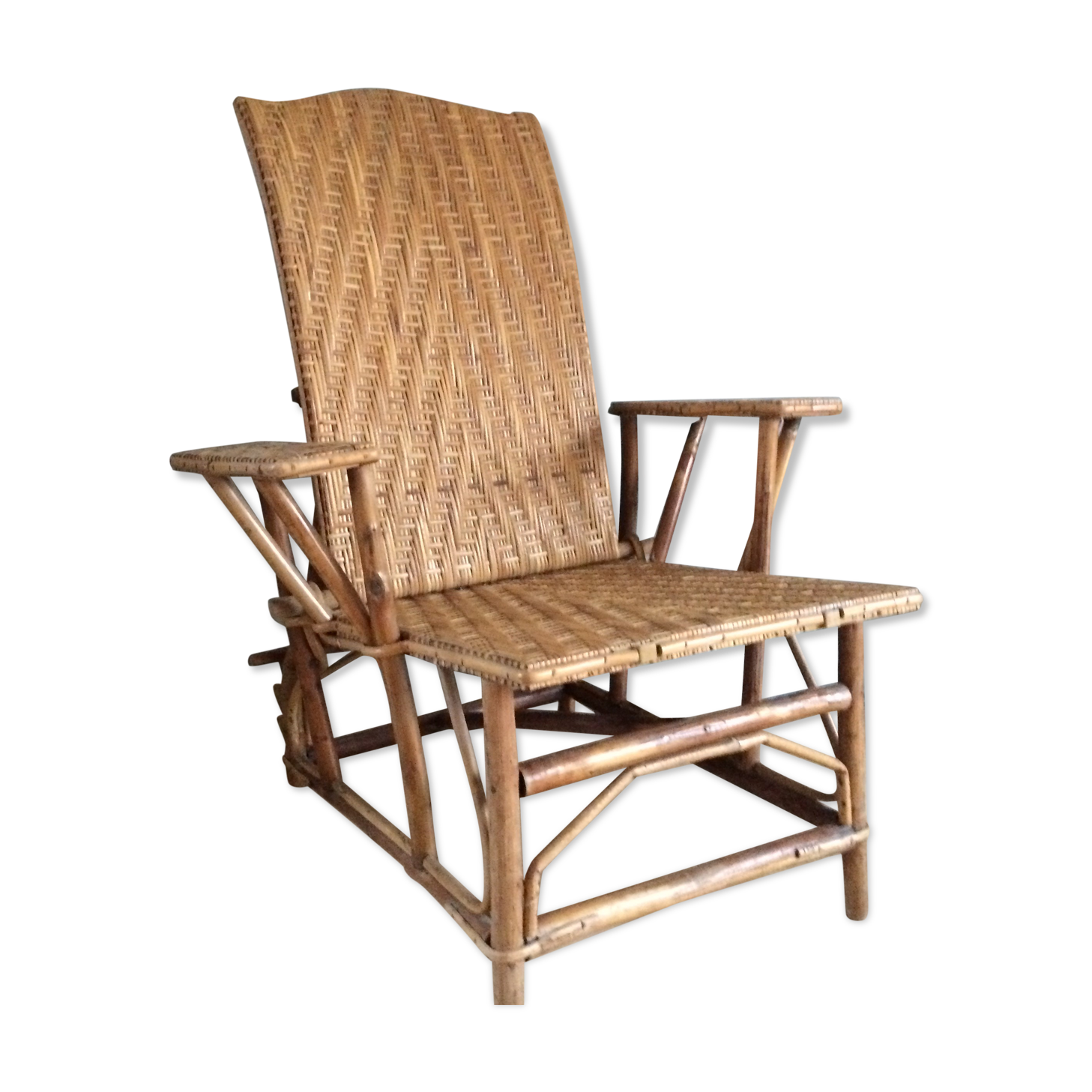 Fauteuil en rotin années 30